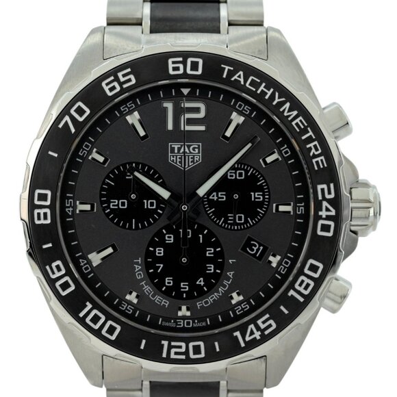 Tag Heuer 43mm Men's Formula 1 Stainless/ Ceramic Chrono Watch - Picture 6 of 9